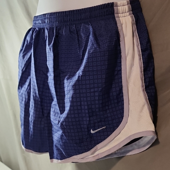 Nike Dri-FIT Blue and White Running Shorts - Picture 1 of 4
